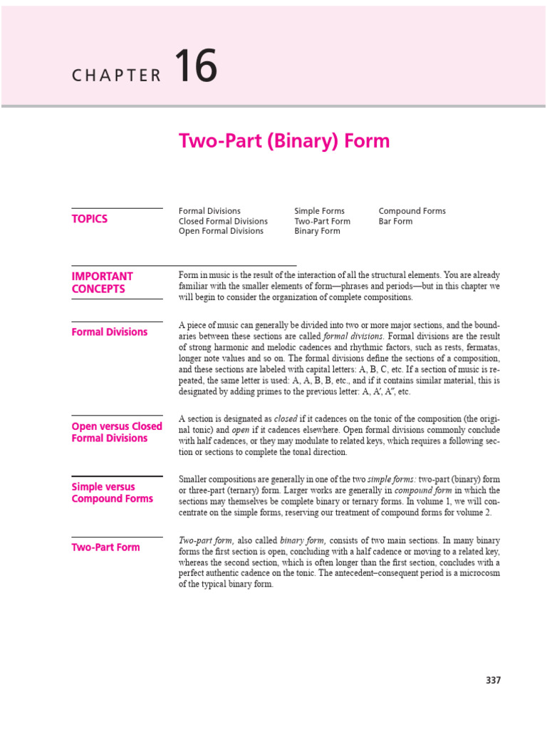 Understanding Two-Part (Binary) Form | PDF | Musical Compositions ...