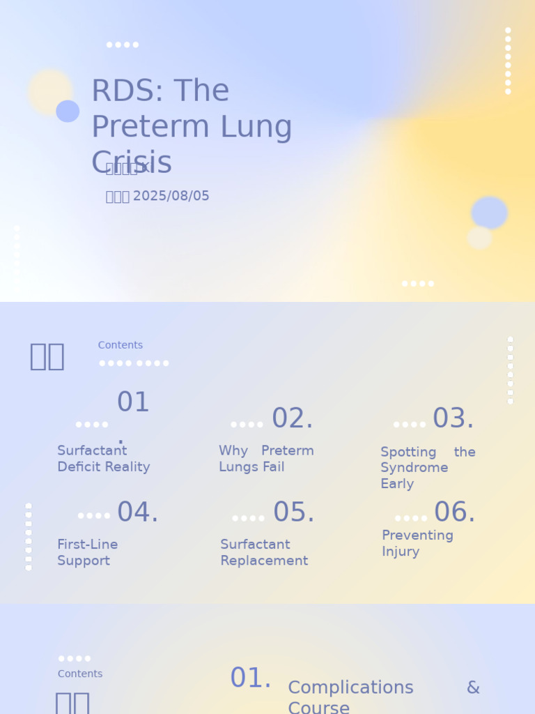 RDS - The Preterm Lung Crisis | PDF | Respiratory Diseases | Clinical ...
