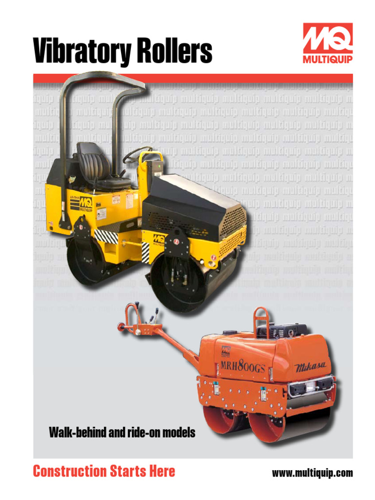 Multiquip Vibratory Rollers Overview | PDF | Engines