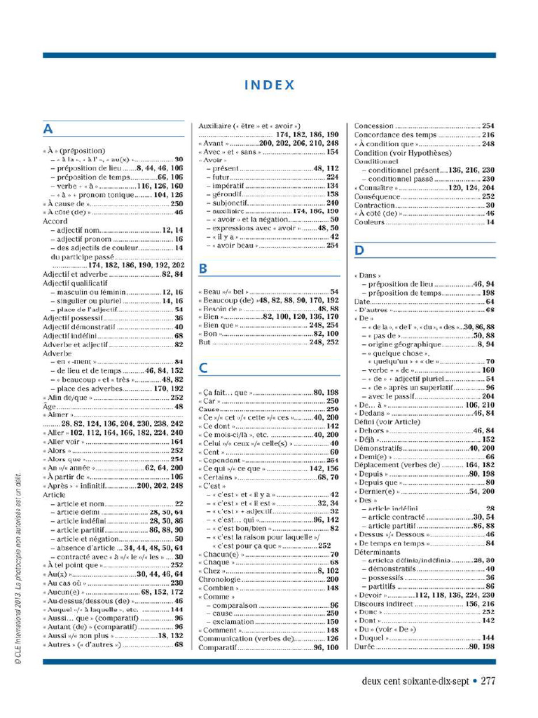 Index Alphabétique | PDF
