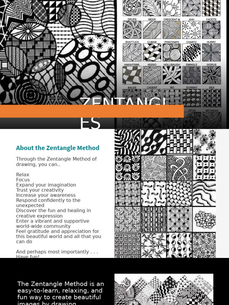 Introduction to the Zentangle Method | PDF | Pattern
