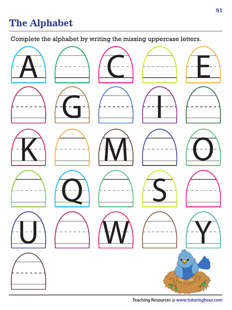 Missing Uppercase Letters 1 | PDF
