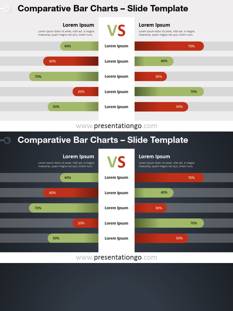 Comparative Bar Charts - by PresentationGO | PDF