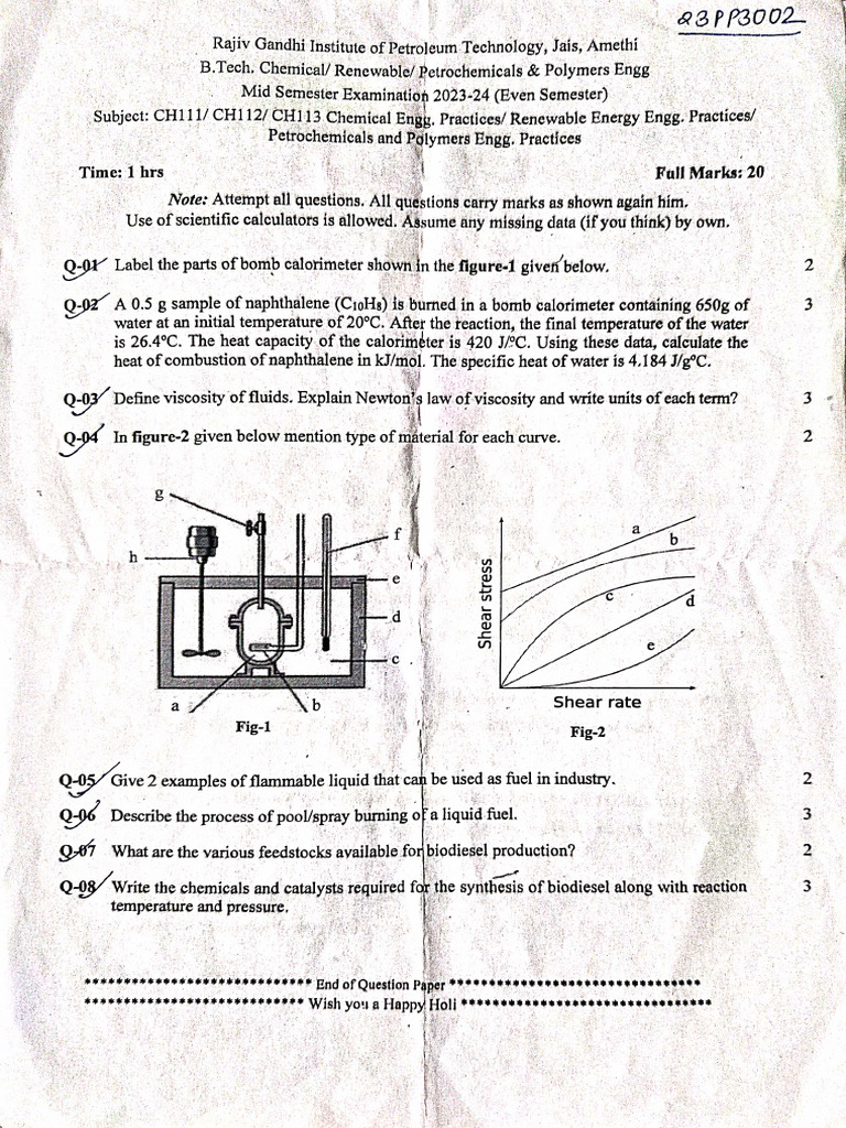 Mid Sem PYQs II | PDF