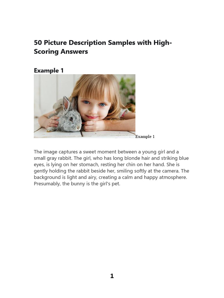 50 Picture Description Examples | PDF | Classroom | Kitchen