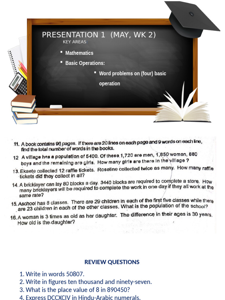 Basic Math Operations and Word Problems | PDF