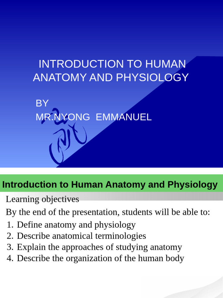 Introduction To Human Anatomy and Physiology-1 | PDF | Anatomical Terms ...