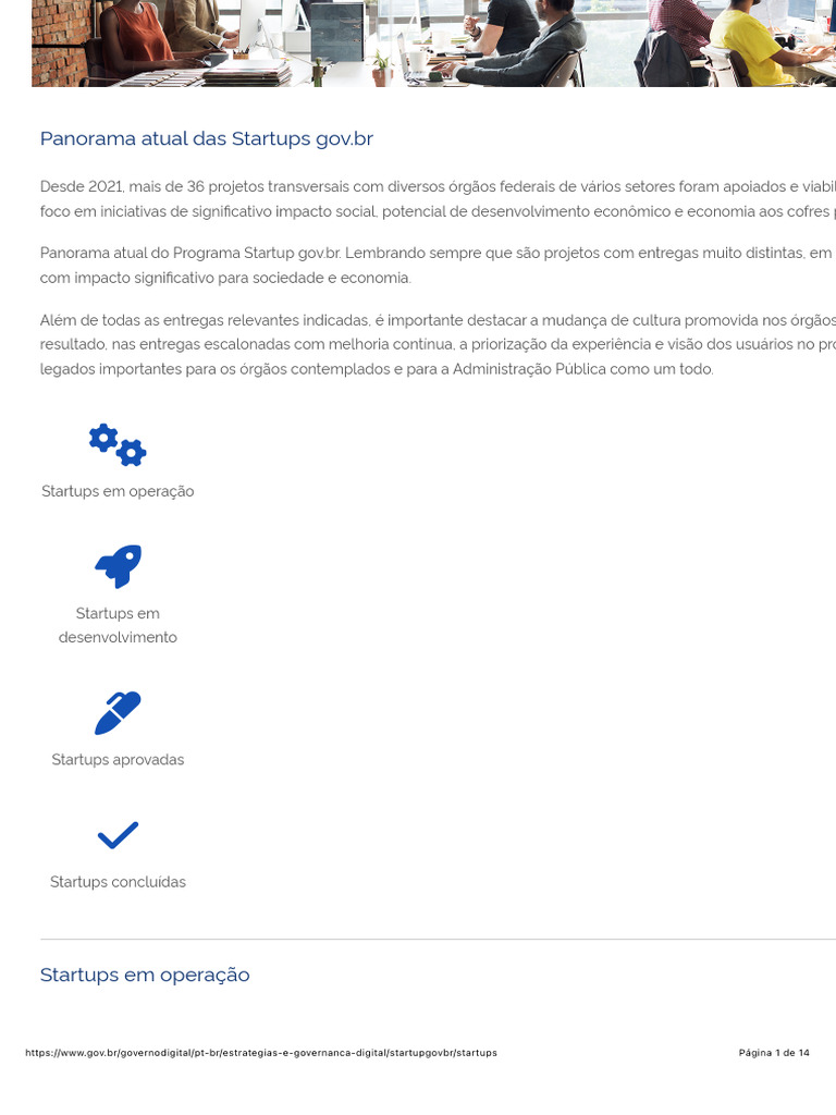 Panorama das Startups do Governo Digital | PDF | Empresa Startup ...
