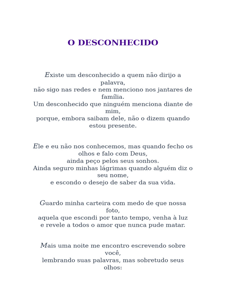 Reflexões sobre um amor perdido | PDF | Amor