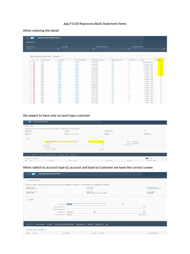 Reprocessing Bank Statement Items | PDF