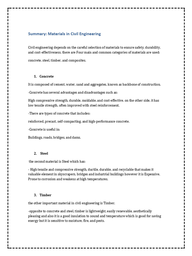 Key Materials in Civil Engineering | PDF