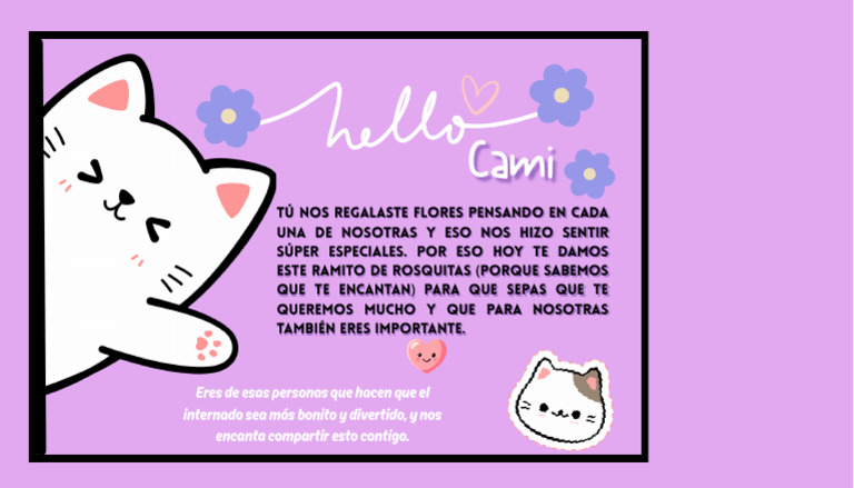Purple and White Playful Cat Hello My Name Is Tag | PDF