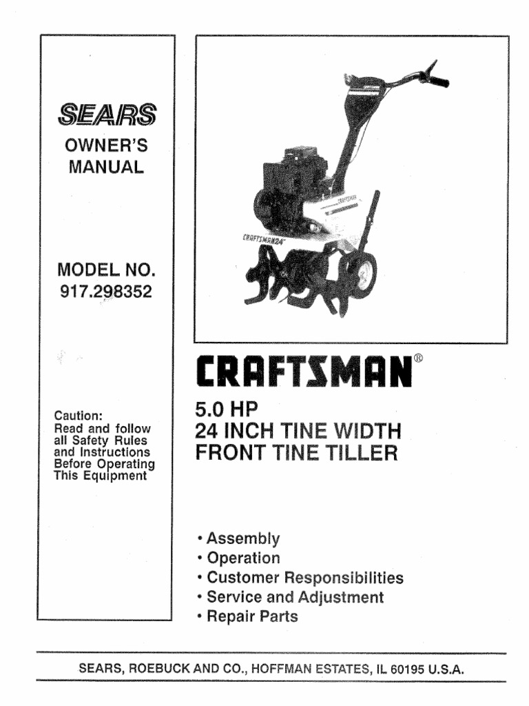 Craftsman 917.298352 Owners Manual | PDF | Gasoline | Nut (Hardware)