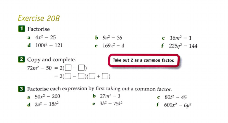 Factorization Exercises and Solutions | PDF