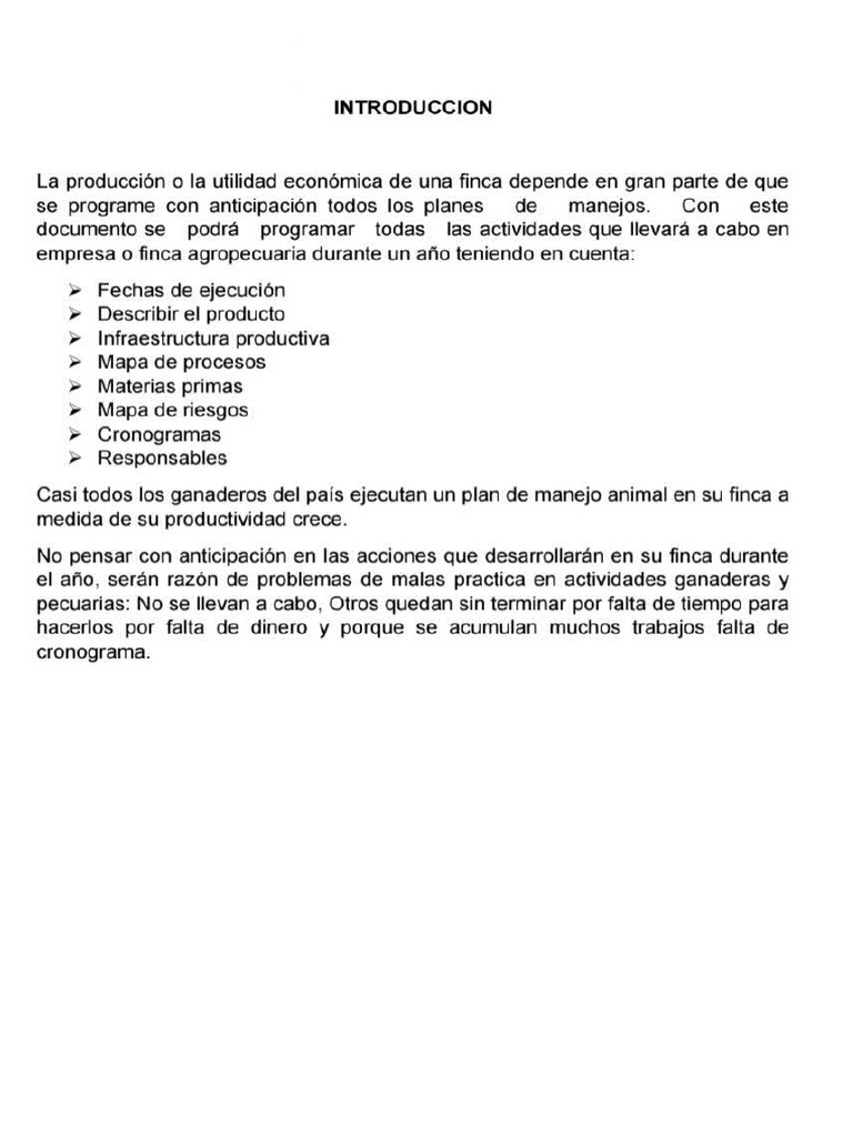 Resuelto Cronograma de Actividades de Manejo de Especie Pecuaria. GA2 ...