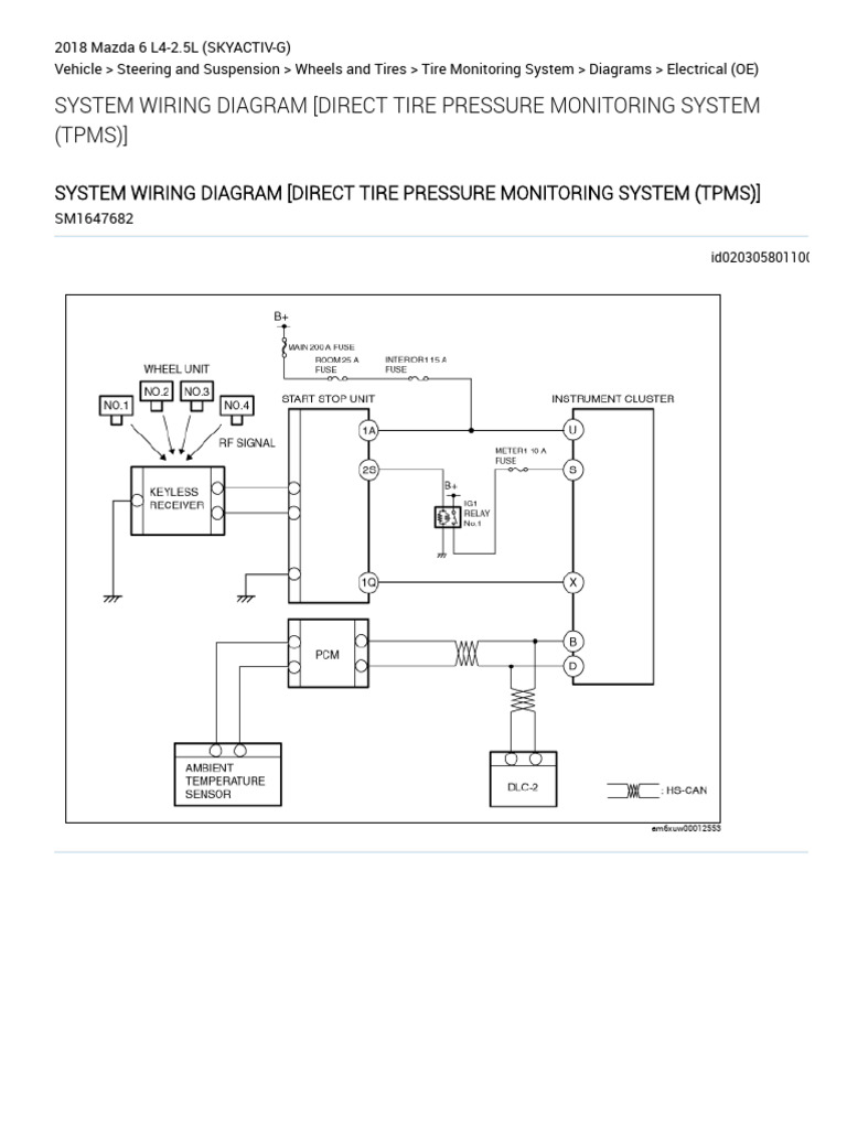 System Wiring Diagram (Direct Tire Pressure Monitoring System (TPMS ...