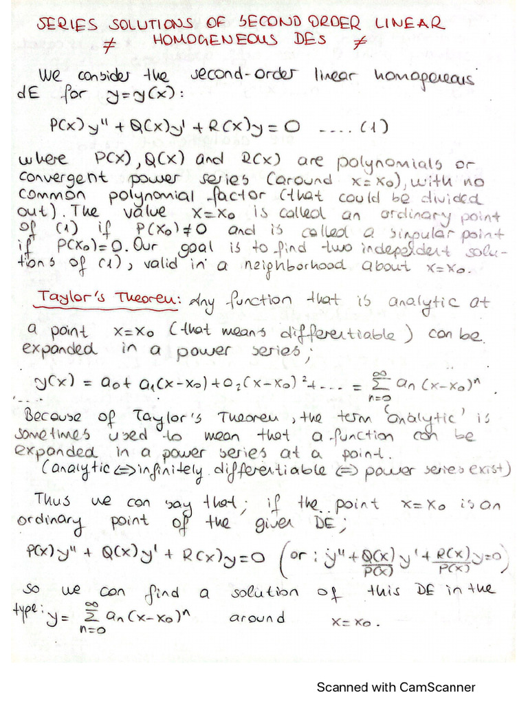 Series Solution | PDF