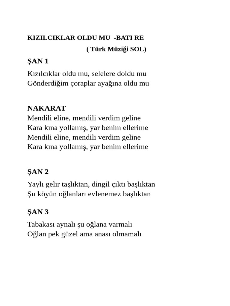 Kızılcıklar Oldu Mu1 | PDF
