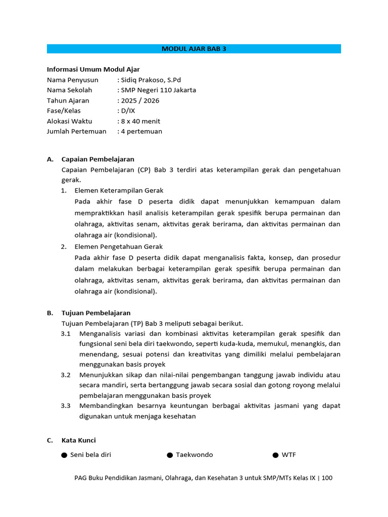 7.3 Modul Ajar Bab 3 | PDF