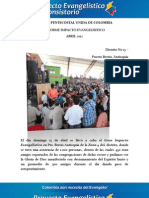 Informe Impacto Evangelístico - Pto. Berrio, Antioquia - Dto 15