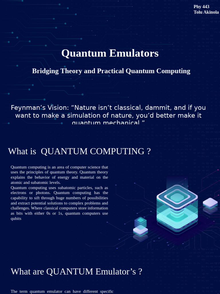 Understanding Quantum Emulators and Computing | PDF | Quantum Computing ...