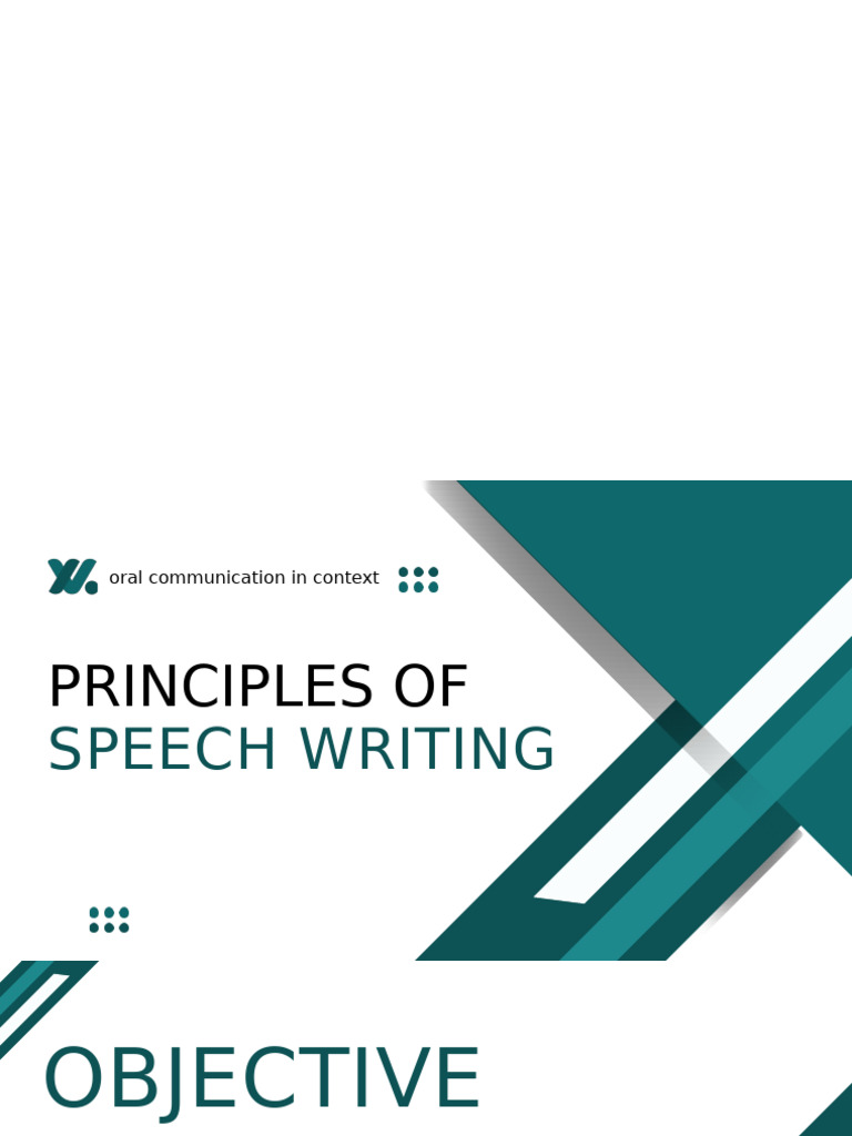 Principles of Speech Writing | PDF | Information | Human Communication