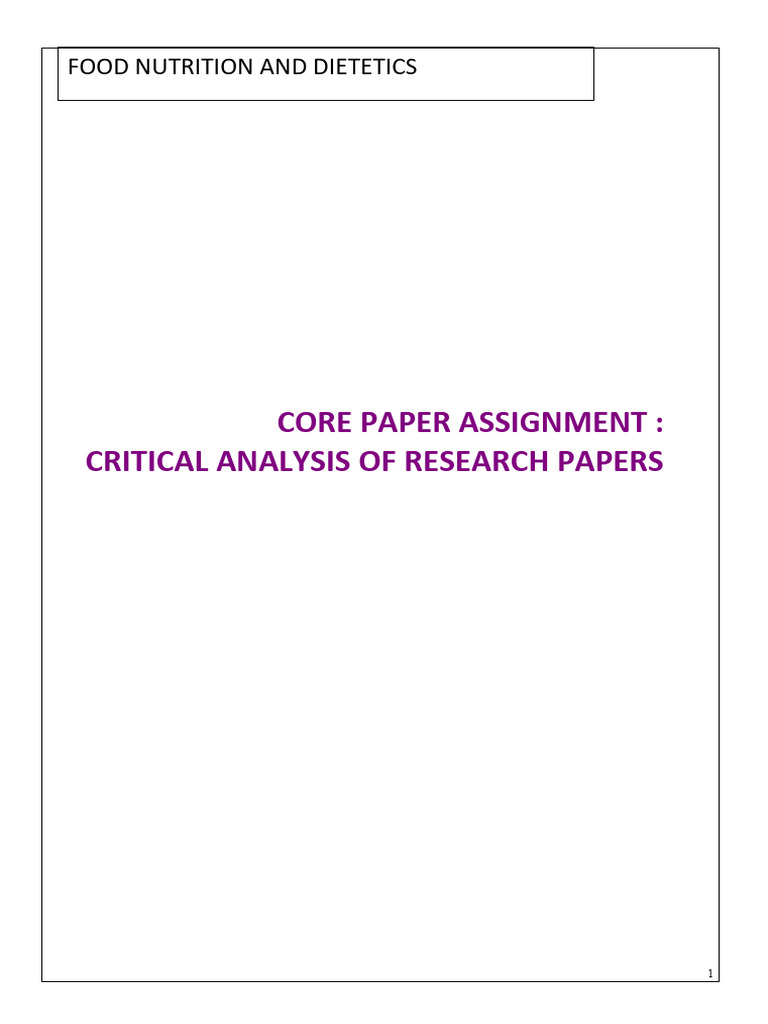 Core Paper Assignment 2-Anugraha | PDF | Dietary Supplements | Vitamin E