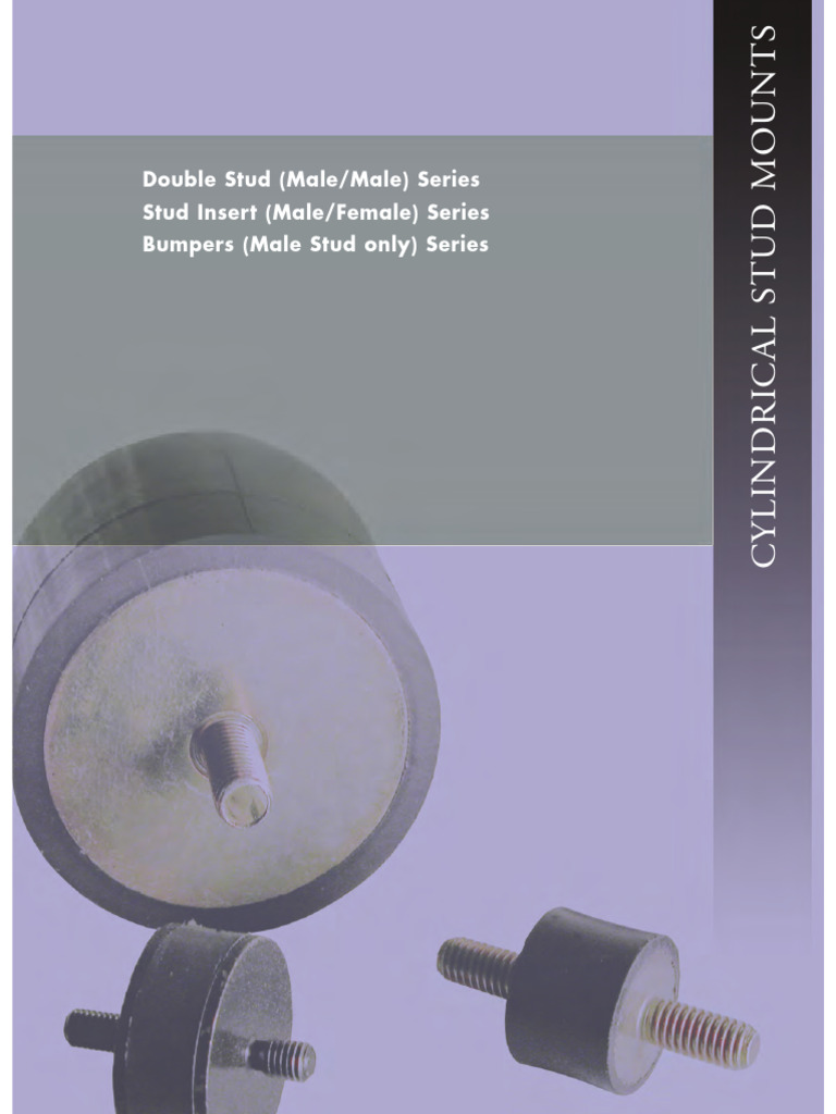 Cylindrical Stud Mounts Overview | PDF | Mechanical Engineering
