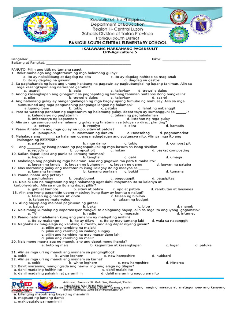 PT Epp 5 Q2 | PDF