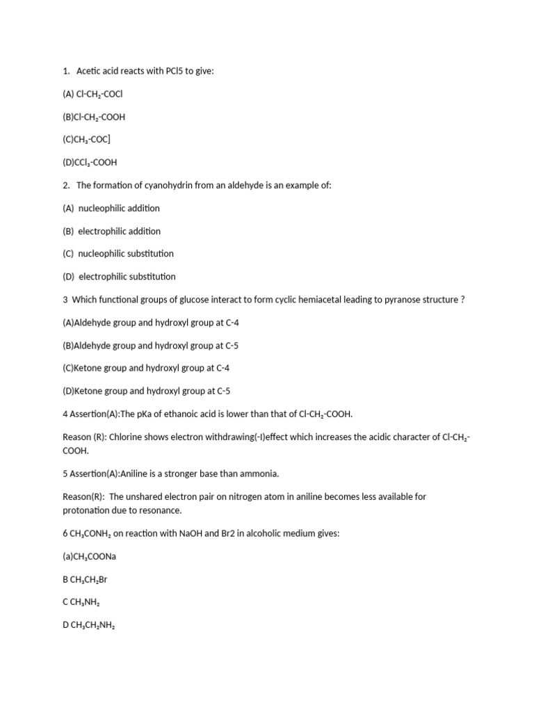 Organic Chemistry Reaction Mechanisms and Properties | PDF | Amine ...