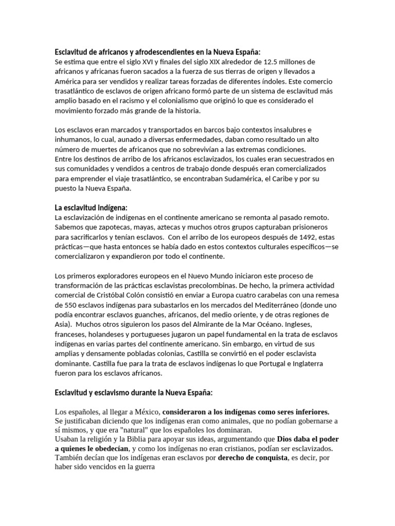 Esclavitud de Africanos | PDF | Esclavitud