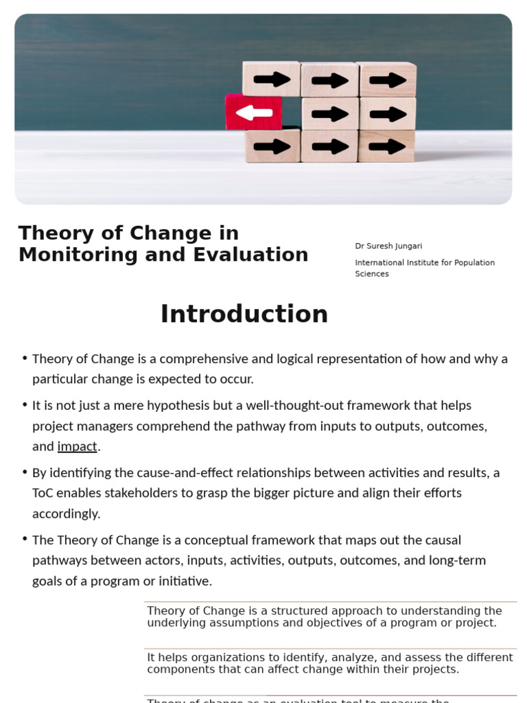 Theory of Change in Evaluation (2) | PDF | Cognitive Science | Methodology