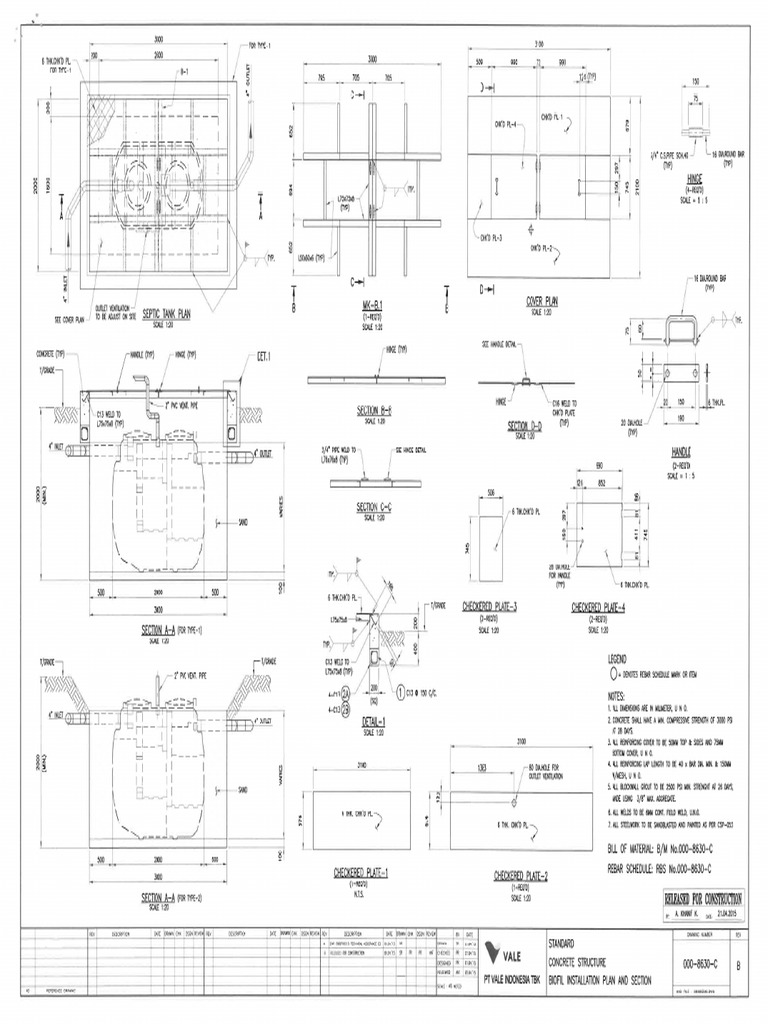 FKTP Wasuponda - Biofill Installation Plan & Section | PDF
