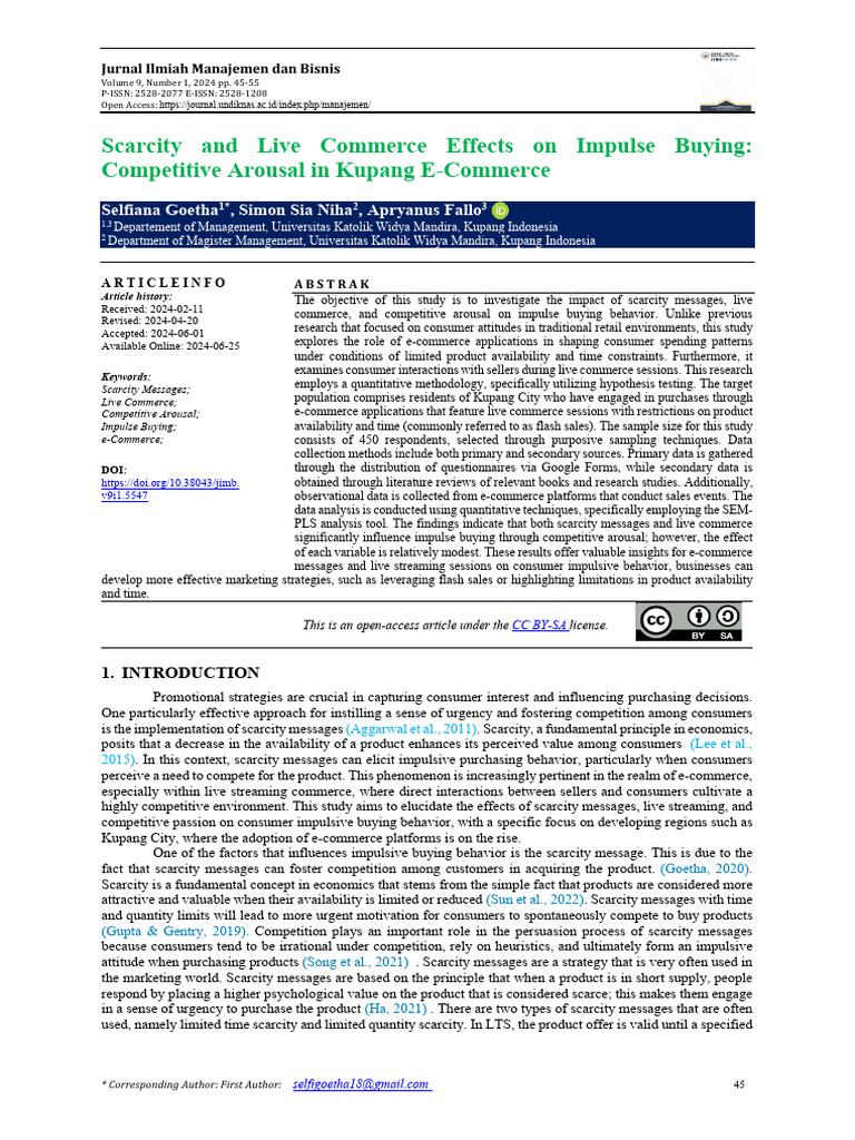 Scarcity and Live Commerce Impact on Impulse Buying | PDF | E Commerce ...
