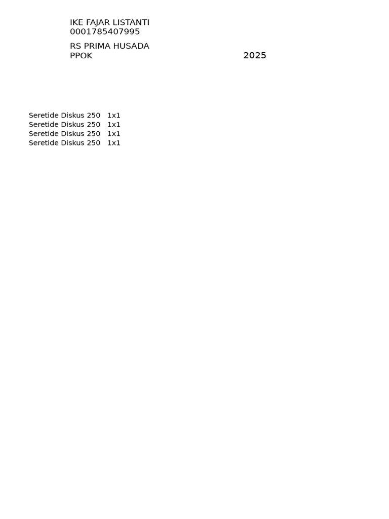 Resep Obat PRB | PDF