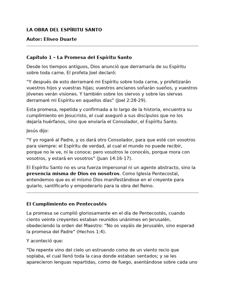 La Obra Del Espíritu Santo | PDF | espíritu Santo | Cristo (título)
