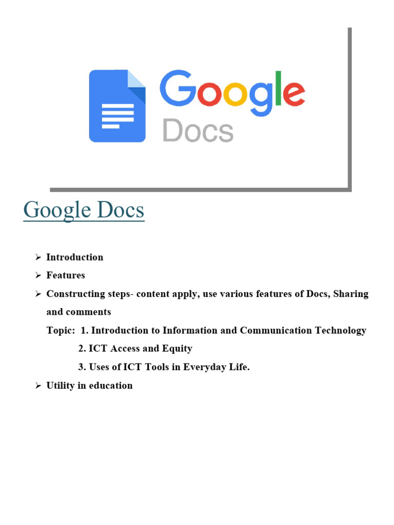 Google Docs PDF | PDF | Educational Technology | Computing