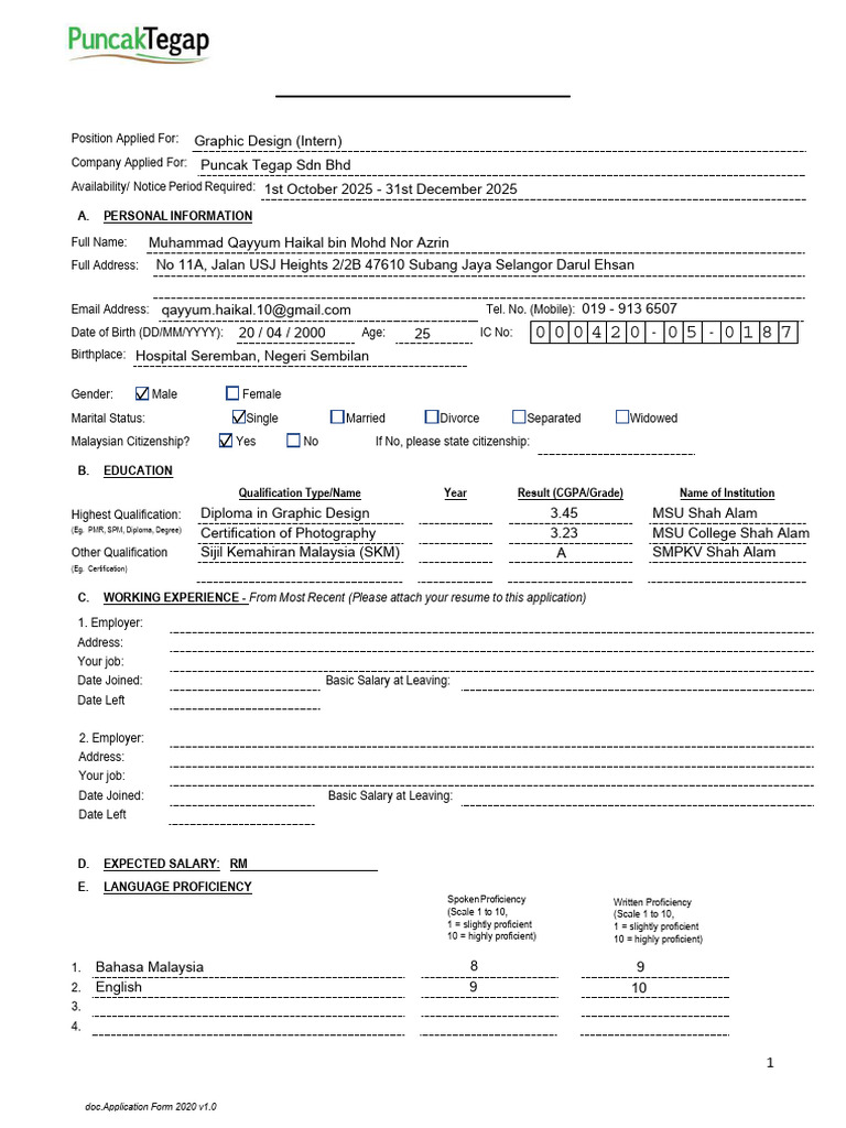 PTSB Application Form 2025 | PDF