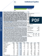 Balance Sheet Strain, Slower Project Execution: Reuters: HCNS - BO Bloomberg: HCC IN