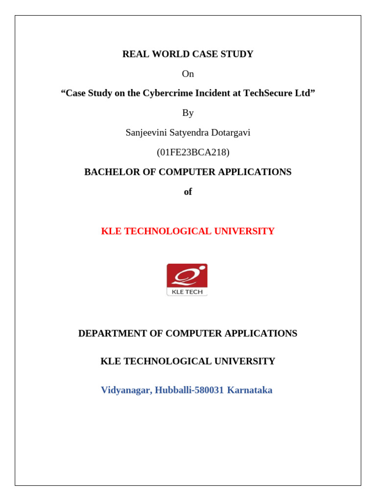 Sanjeevini Techsecure Case Study | PDF | Security | Computer Security