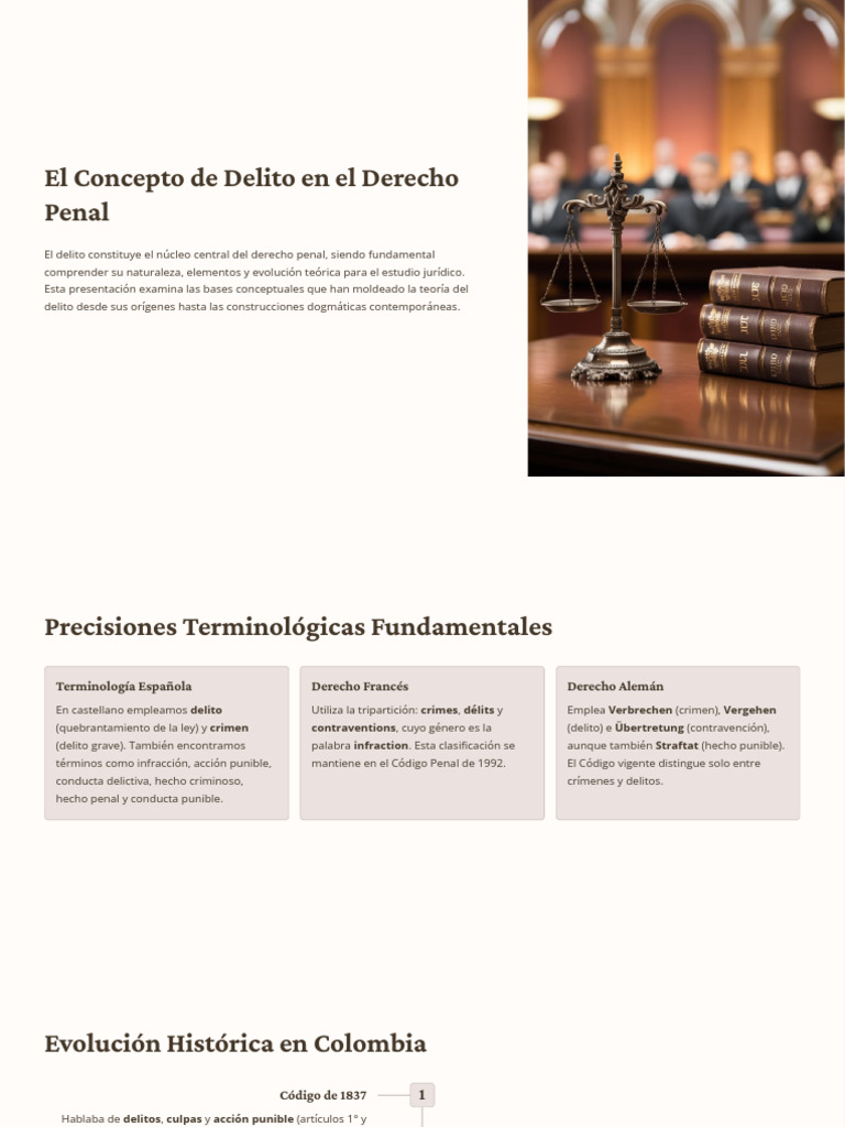 Concepto y Evolución del Delito Penal | PDF | Derecho penal | Castigos