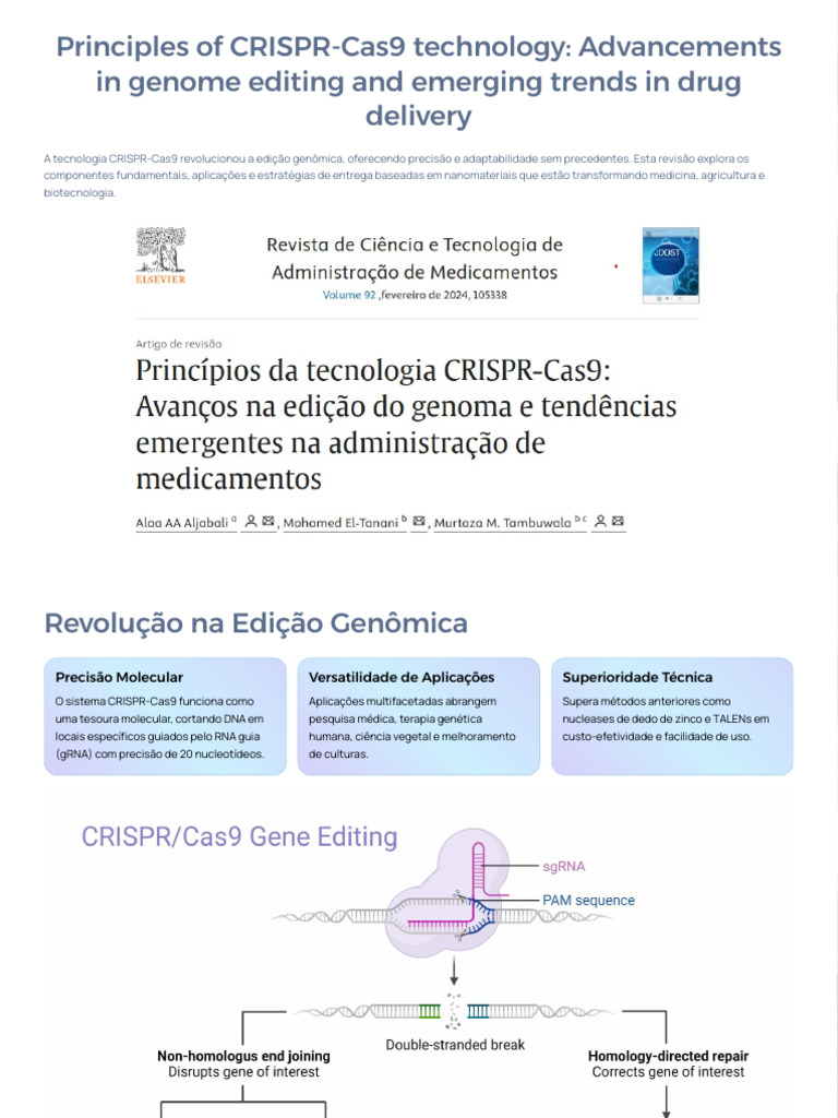 CRISPR-Cas9: Avanços em Edição Genômica | PDF | CRISPR | Genética
