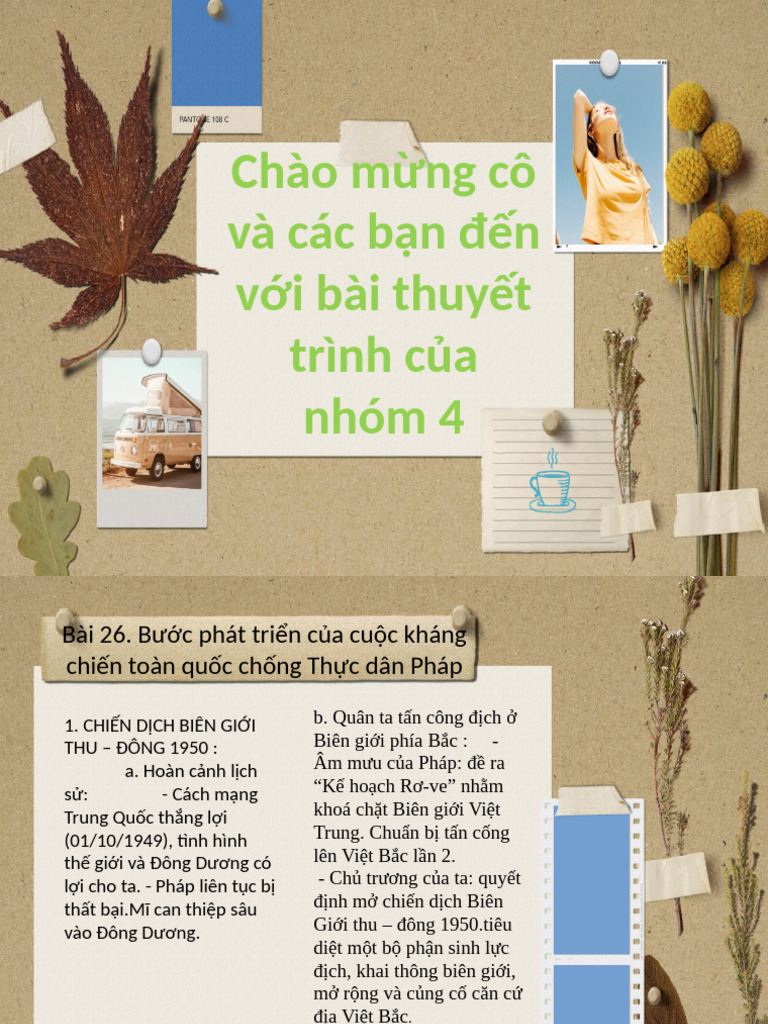 Chào mừng cô và các bạn đến với bài thuyết trình của nhóm 4 | PDF