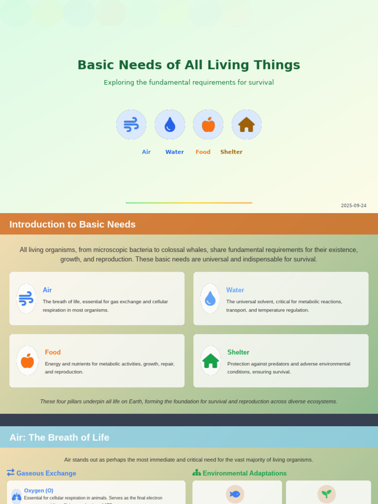 Essential Needs for All Living Things | PDF | Nutrients | Cellular ...