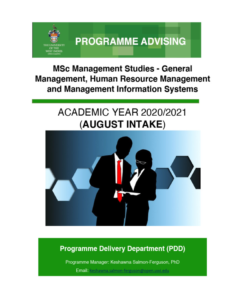 Programme Advising Managament HRM MIS 2020 August Intake | PDF | Human ...
