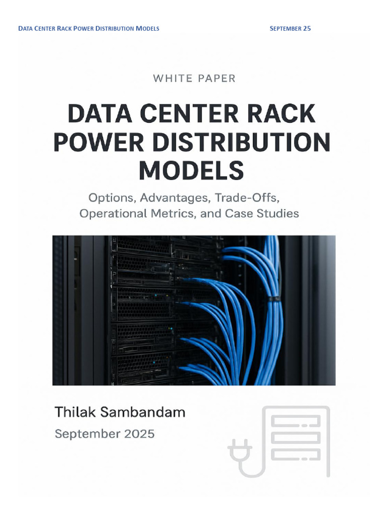Data Center Rack Power Distribution Models | PDF | Data Center | Computing