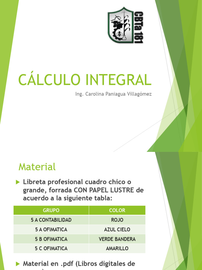Material y Evaluaciones Cálculo Integral | PDF