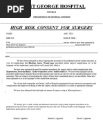 High Risk Medical Consent Form | PDF | Informed Consent | Patient