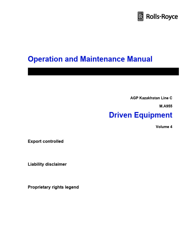 000 - Operations and Maintenance Manual Volume 4 | PDF | Mechanical ...