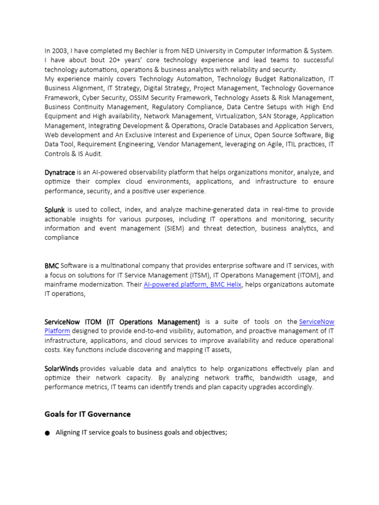 IT Governance and Technology Management | PDF | Cloud Computing ...